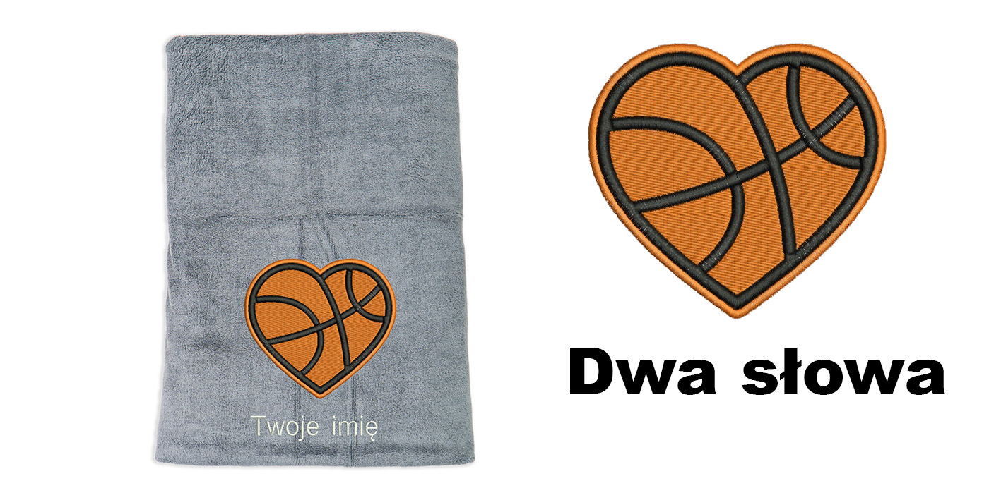 Ręcznik szybkoschnący koszykówka z własnym haftem